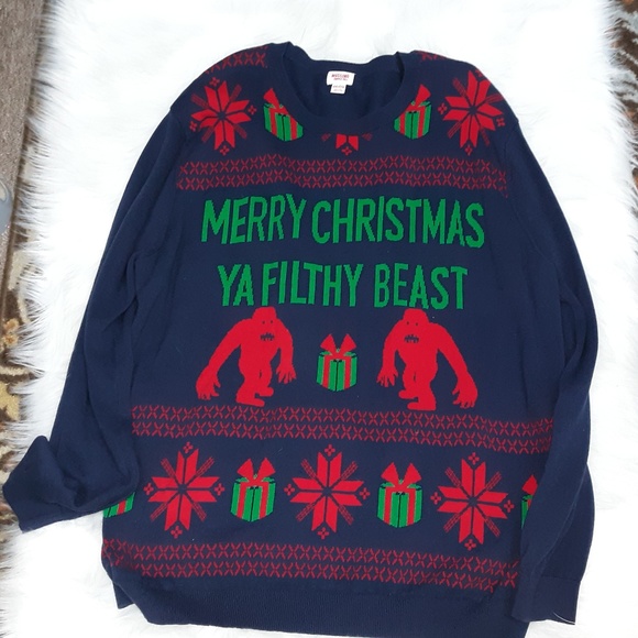 MOSSIMO Other - Merry Christmas Ya Filthy Beast XXL Sweater